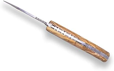 Cuchillo plegable deportivo mango oliva hoja 2.36pulg