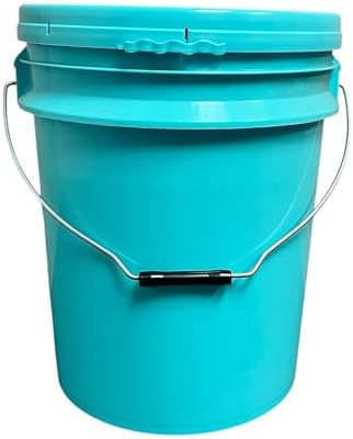 Cubo exterior 5gal con tapa duradero aguamarina