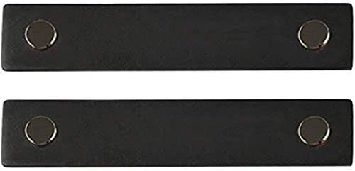 2 Tiradores Cuero Genuino Cajones Armario Cobre Negro 3.78pulg