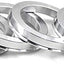 Set 4 anillos cubo aluminio 2.602pulg 2.878in