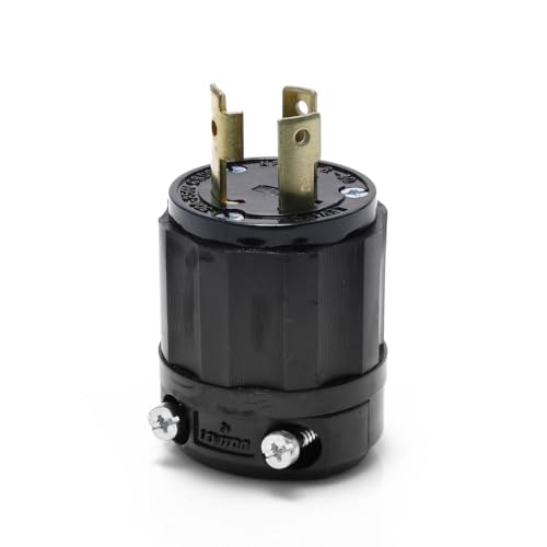 Enchufe NEMA L6-30P 30A 250V grado industrial negro