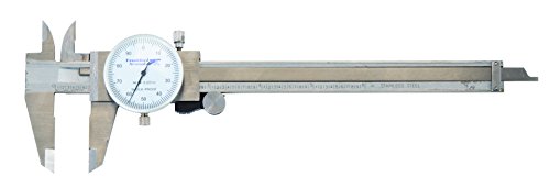Calibrador dial acero inox con estuche plateado