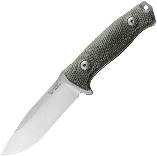 Cuchillo M5 hoja fija acero Sleipner mango madera G10 funda