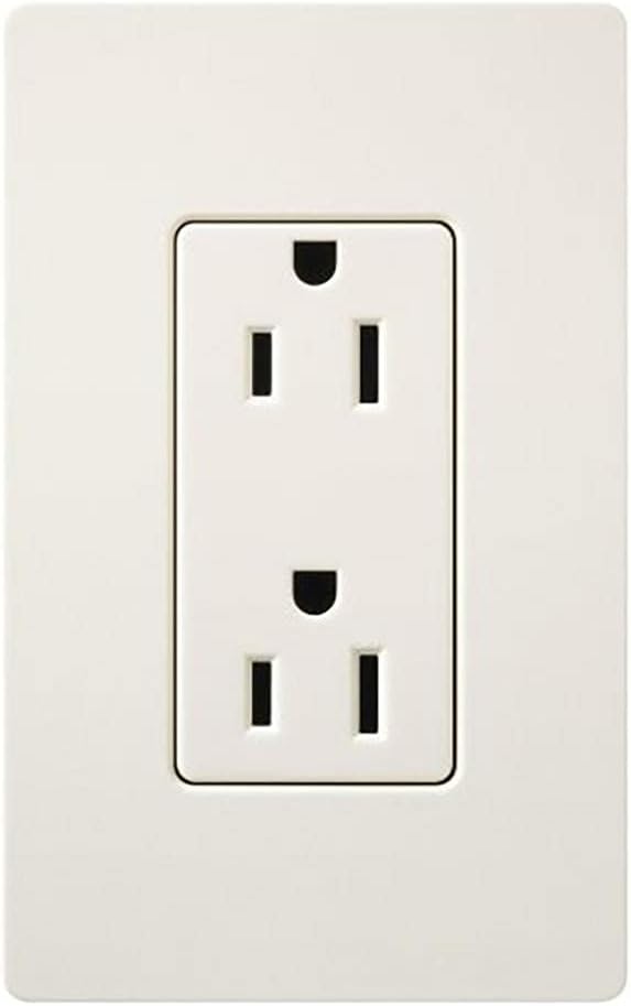 Toma duplex Lutron 15A color bizcocho