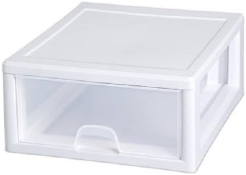 Cajón Apilable Blanco de 16 Qt para Almacenamiento en Cocina