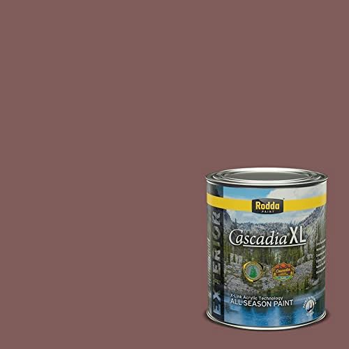 Pintura satinada exterior cuarto galón color cereza
