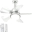 Ventilador techo con luces LED 3 colores control remoto