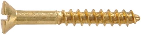 Tornillo madera ranurado latón 6x5/8 pulg pack 48