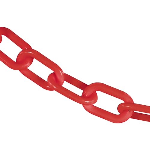 Cadena barrera plástico resistente rojo 2pulg 500pies