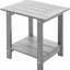 Mesa auxiliar Adirondack resistente gris claro