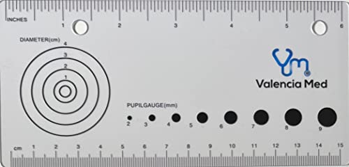 Regla médica transparente para medir