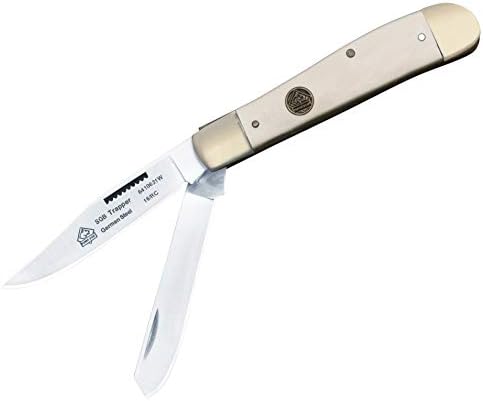 Cuchillo bolsillo plegable hueso liso Trapper