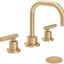 Grifo baño 2 manijas drenaje Push Pop bronce cepillado