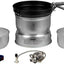 Set cocina acampar 25-3 con estufa gas 2 ollas sartén