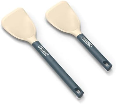Espátula silicona flexible biselada mango nailon antiadherente