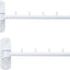 2 Pzas Perchero Plegable Acero Inox Brazo Oscilante Blanco