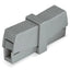 Conector iluminación 1 polo doble apriete gris