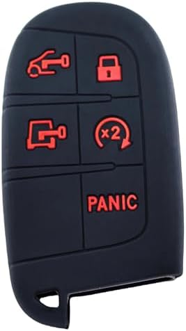 Funda silicona llavero Ram ProMaster botones negro rojo
