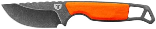 Cuchillo Skinner EDC acero inox 3Cr13 negro naranja