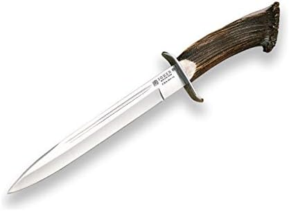Cuchillo caza Chamoís CN31 hoja 10pulg mango cuerno funda