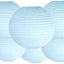 6 Faroles Papel 12pulg para Bodas y Manualidades Azul Claro