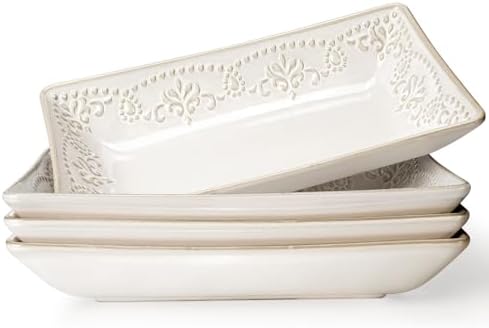 Set 4 Tazones Cerámica 9.85pulg para Ensaladas y Horno 5.1qt
