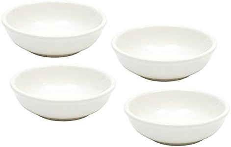 Plato cerámica redondo blanco 4 Pzas