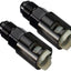 Adaptador riel combustible 3/8 SAE negro aluminio pack 2