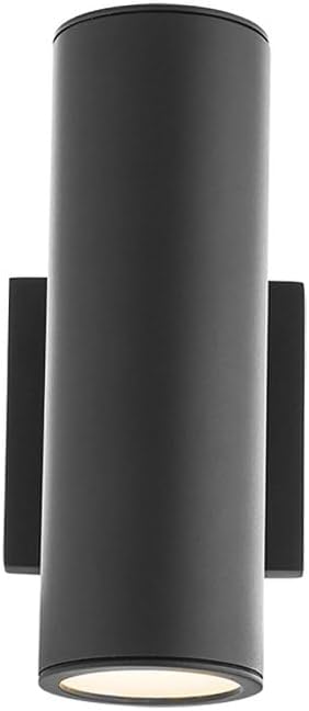 Cilindro LED doble luz pared interior exterior 3000K negro
