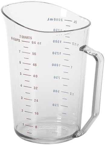 Vaso medición transparente 2qt