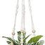 Soporte macramé 32pulg macetas colgantes madera decoración bohemia