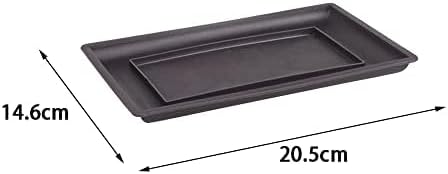 2 Bandejas Plástico para Macetas Bonsái Interior Exterior