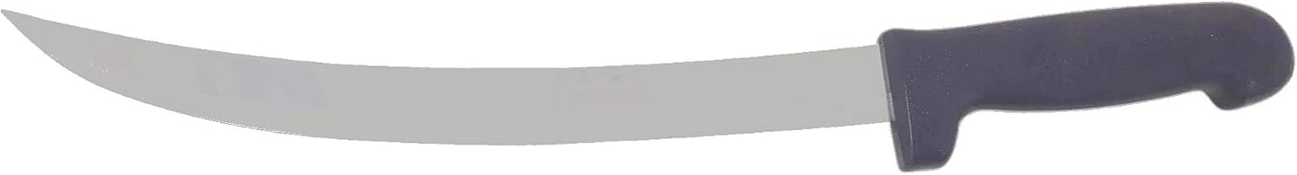 Cuchillo carnicero 12pulg hoja curvada mango negro