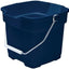 Balde cuadrado 12qt azul resistente para limpieza con mango