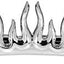 Emblema adhesivo llama plástico cromado