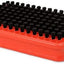 Cepillo rectangular crin caballo T157D rojo