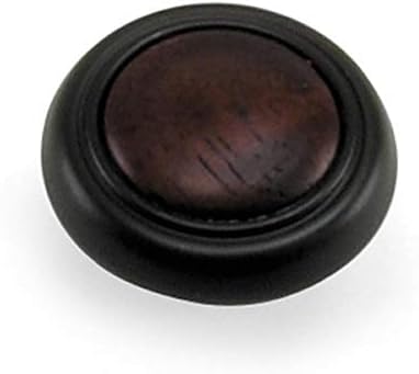 Pomo 1-1/4pulg color negro inserto cereza