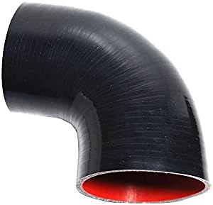 Acoplador codo 90 grados manguera silicona 4 capas 4" negro
