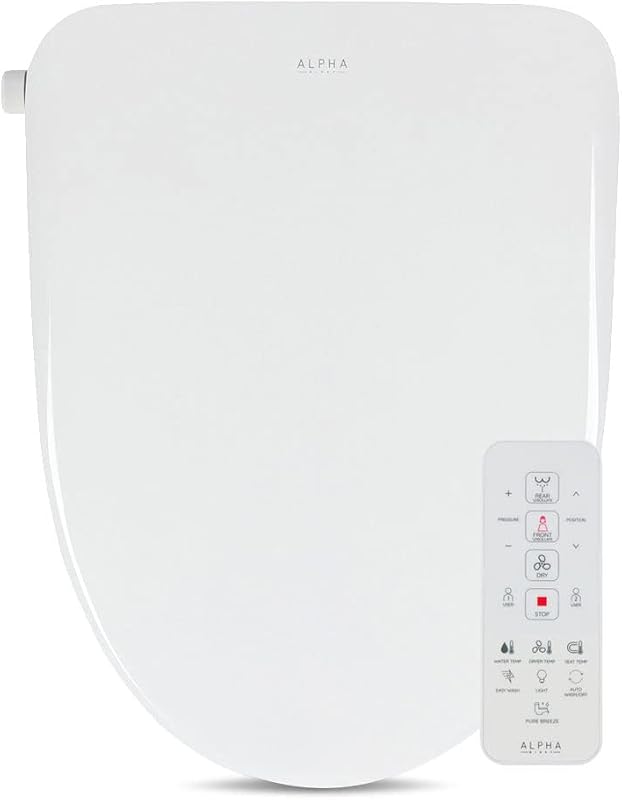 Asiento inodoro con bidé blanco perfil bajo luz led acero