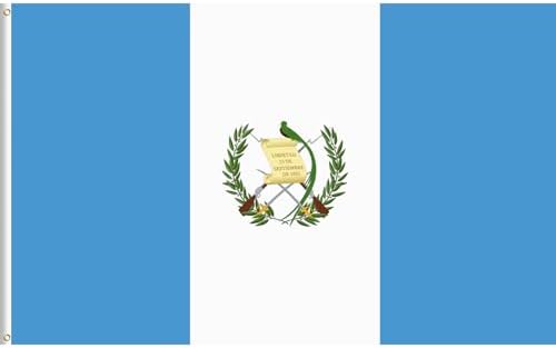 Bandera Guatemala 6x10ft poliéster duradera 2 ojales