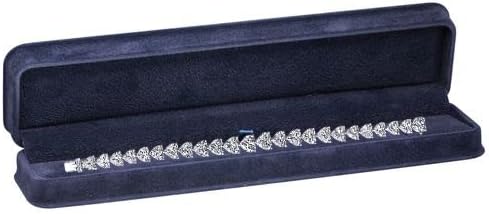 Caja regalo pulsera lujo gamuza azul terciopelo