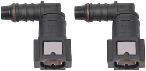 Conector rápido combustible 90° hembra tubo a barbo macho