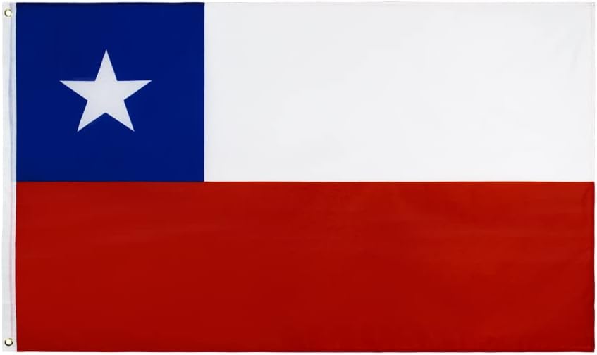 Bandera Chile 3x5ft con ojales latón
