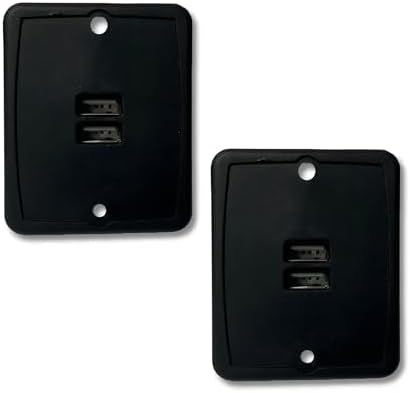 2 Salidas USB Doble Puerto para Autocaravana Negro