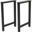 Patas mesa metal negro escritorio 28x18pulg industriales