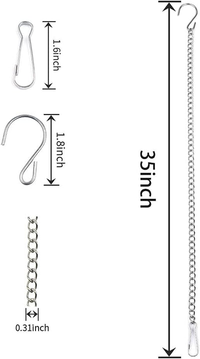 Cadenas acero inox 35" para comederos pájaros y adornos