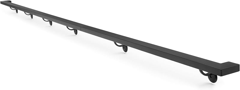 Barandilla aluminio 16ft para escaleras color negro mate