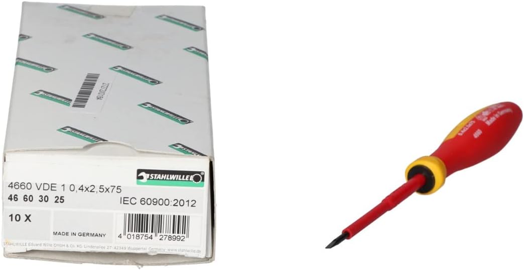 Destornillador VDE aislado 1000V acero cromo 0.016x0.098pulg