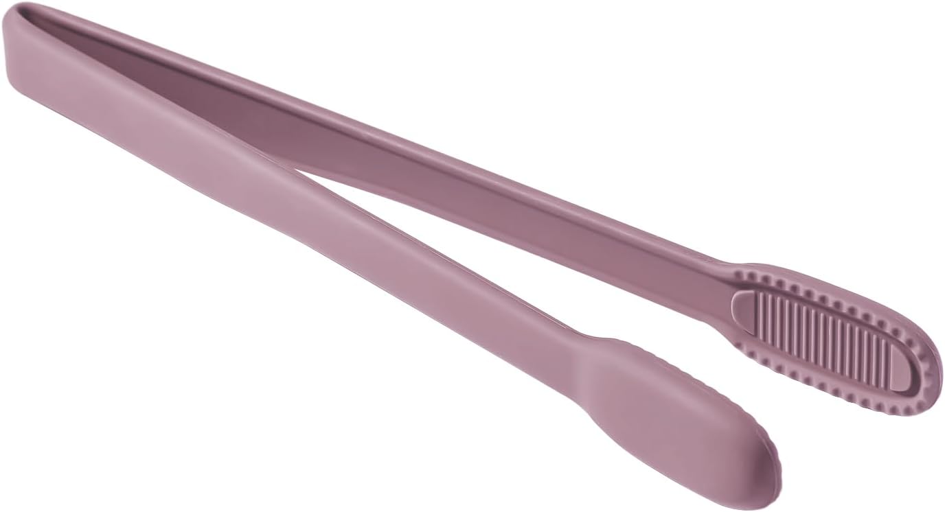 Pinzas silicona cocina antideslizantes 9.25pulg color rosa