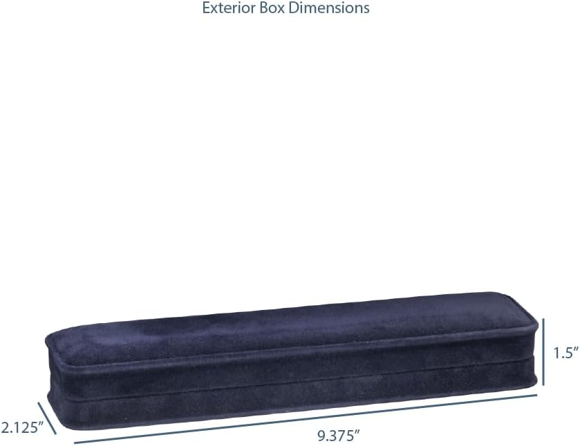 Caja regalo pulsera lujo gamuza azul terciopelo